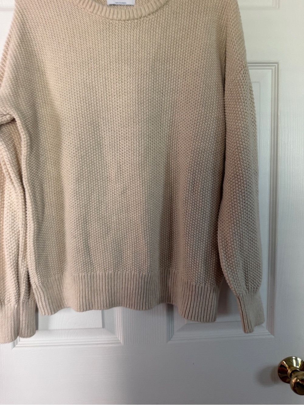 Old Navy Beige Crewneck Knit Sweater